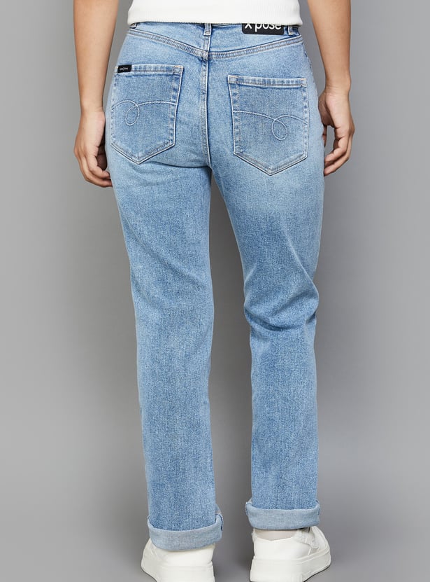 XPOSE Washed Bootcut Jeans