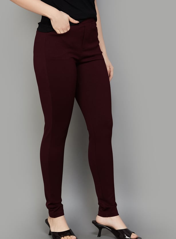 XPOSE Solid High-Rise Trousers