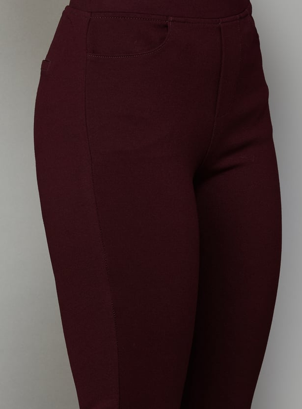 XPOSE Solid High-Rise Trousers