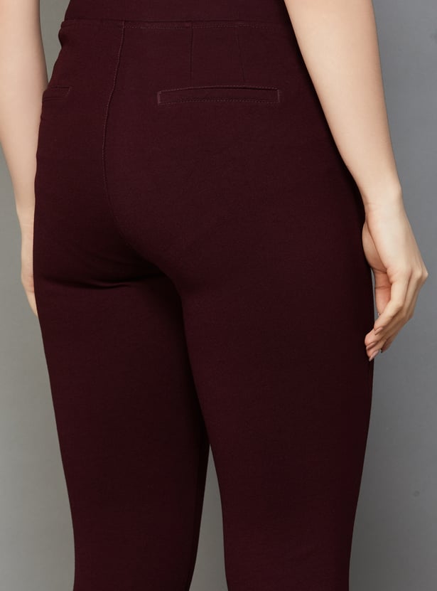 XPOSE Solid High-Rise Trousers
