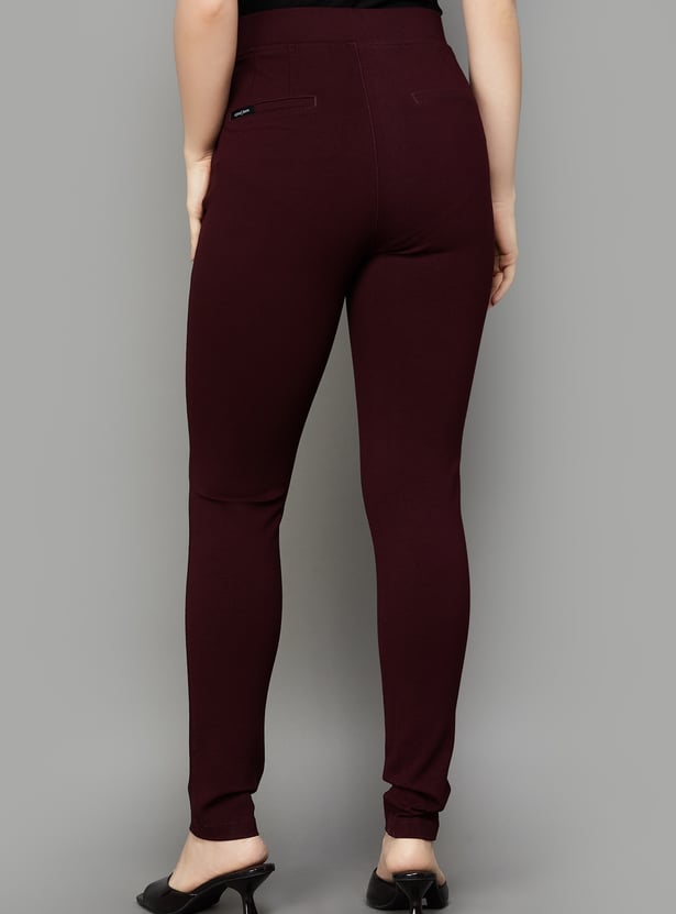 XPOSE Solid High-Rise Trousers