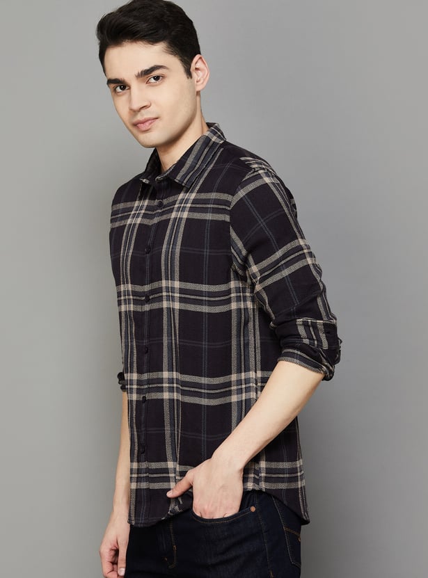 CELIO Checked Regular Fit Shirt