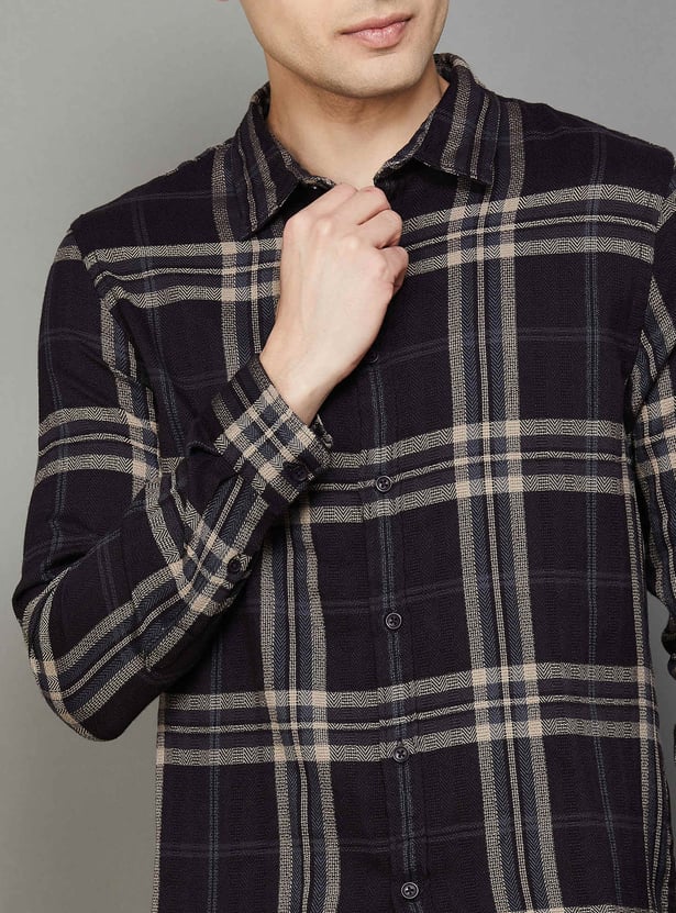 CELIO Checked Regular Fit Shirt