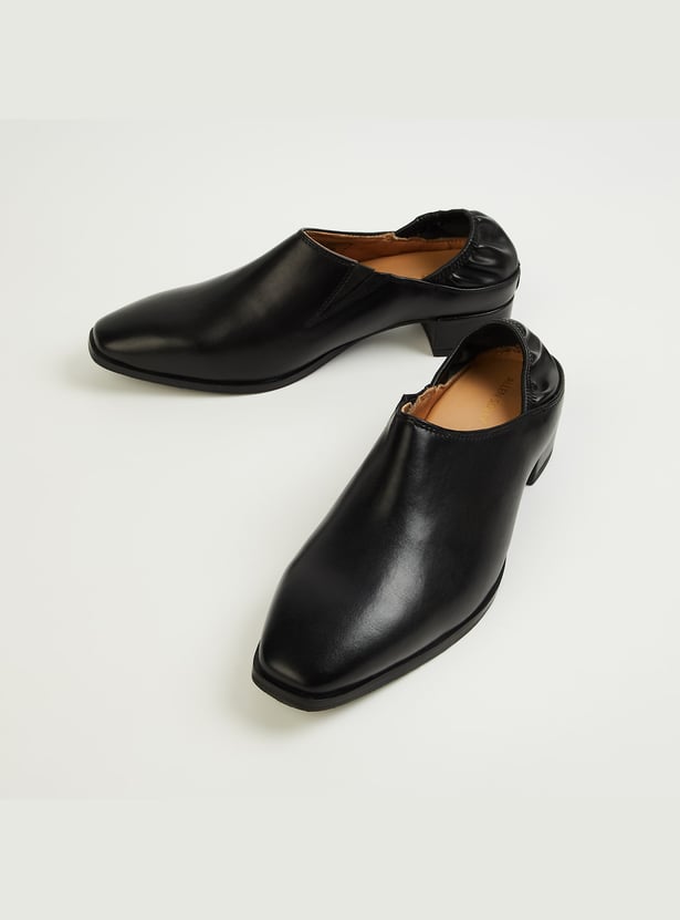 ALLEN SOLLY Block Heel Mules