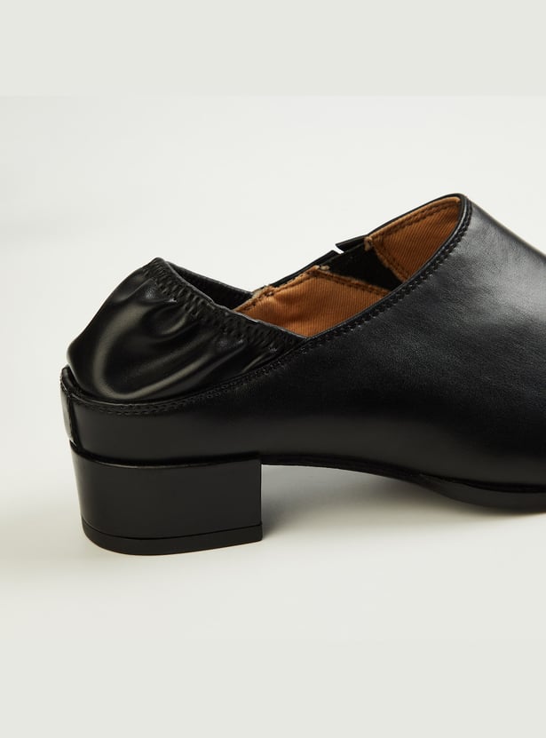 ALLEN SOLLY Block Heel Mules