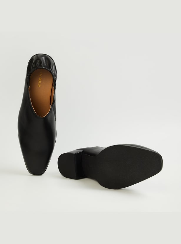 ALLEN SOLLY Block Heel Mules