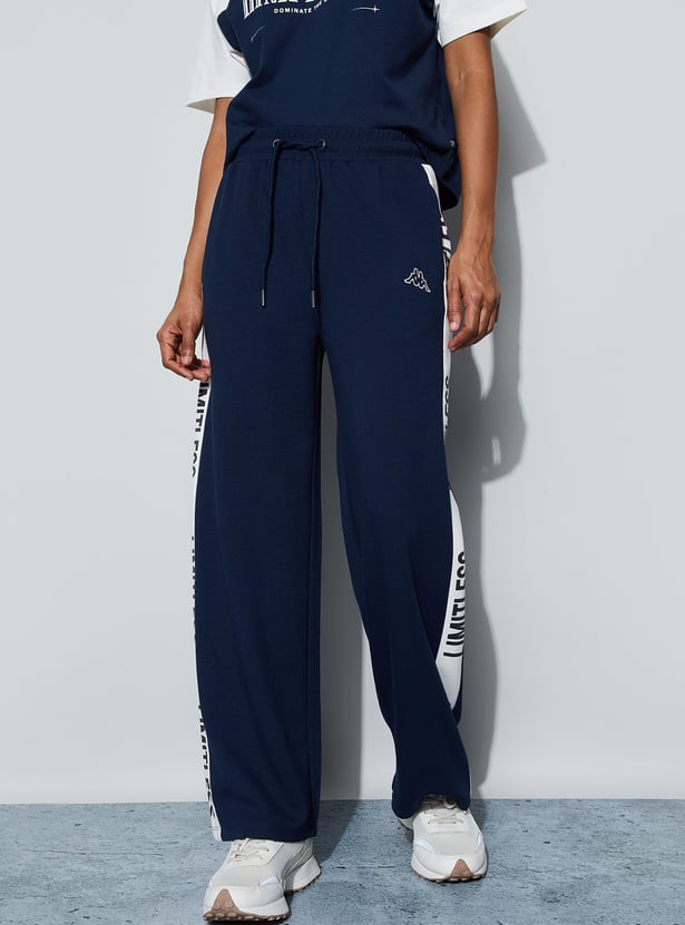KAPPA Typography Print Elasticated Track Pants