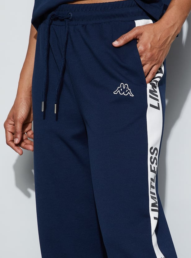 KAPPA Typography Print Elasticated Track Pants