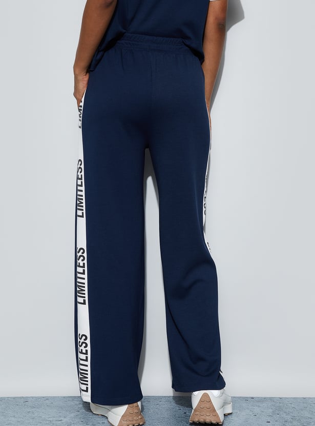 KAPPA Typography Print Elasticated Track Pants