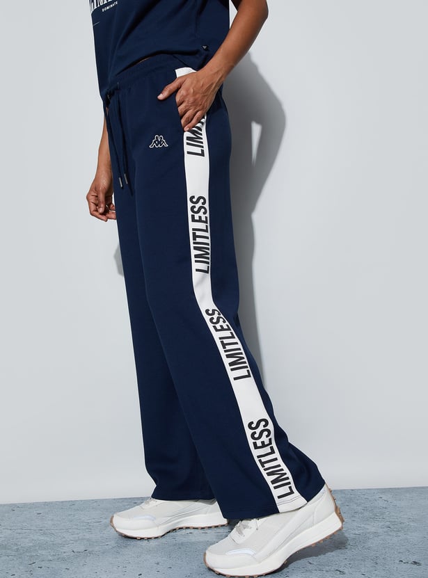 KAPPA Typography Print Elasticated Track Pants