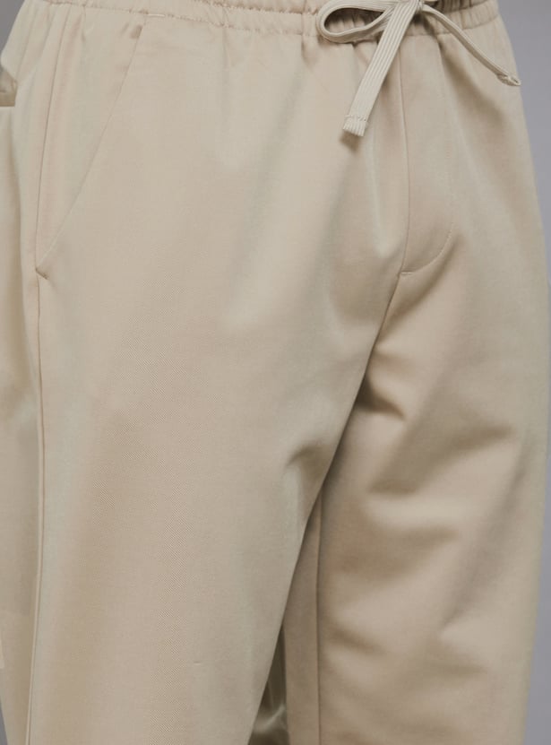 CELIO Solid Slim Tapered Trousers