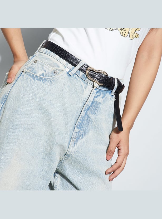GINGER Croc Embossed Belt