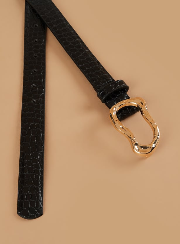 GINGER Croc Embossed Belt