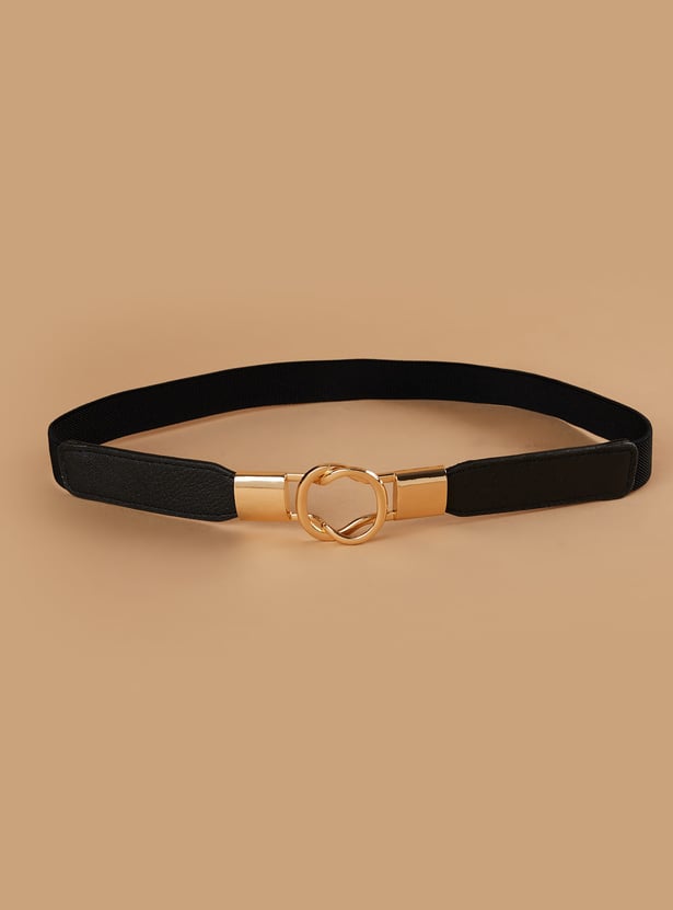 GINGER Textured Belt with Interlocking Buckles