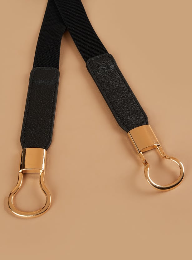 GINGER Textured Belt with Interlocking Buckles