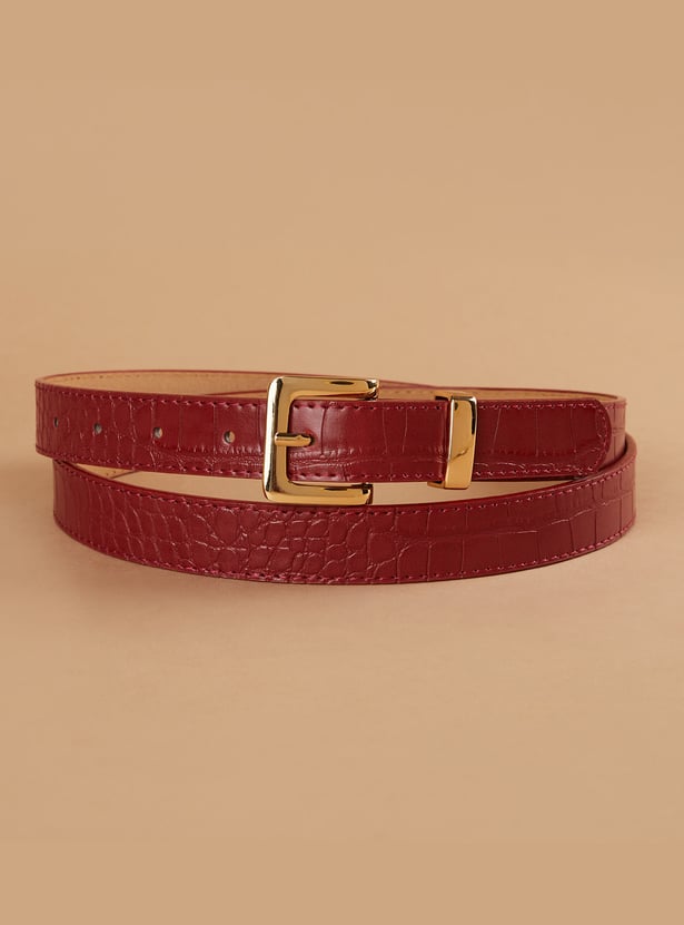 GINGER Croc Embossed Belt