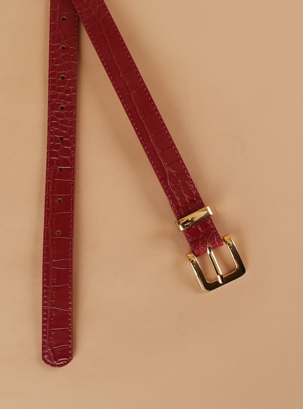 GINGER Croc Embossed Belt