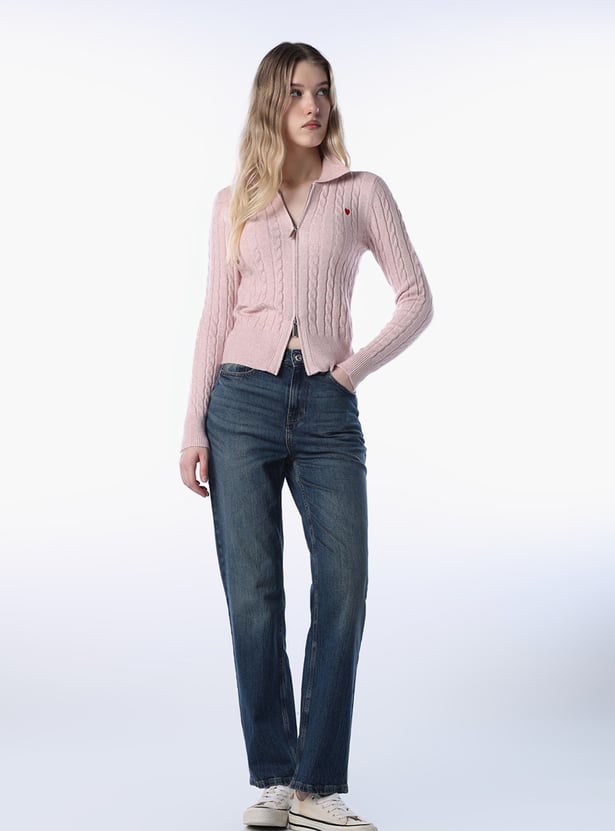 ONLY Solid Straight Fit Jeans