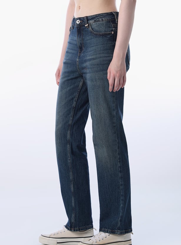 ONLY Solid Straight Fit Jeans