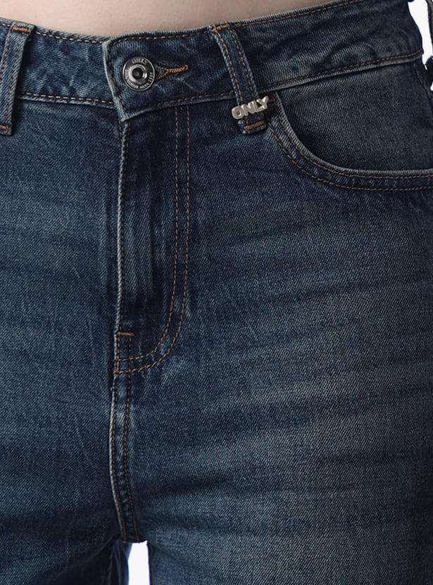 ONLY Solid Straight Fit Jeans