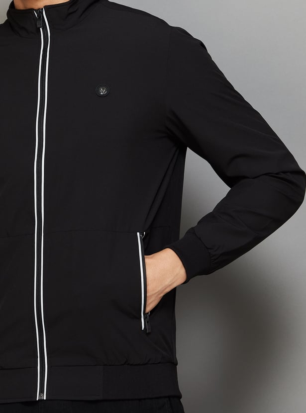ALLEN SOLLY Solid Wind Cheater Jacket