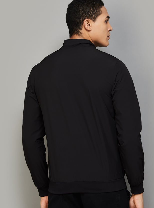 ALLEN SOLLY Solid Wind Cheater Jacket