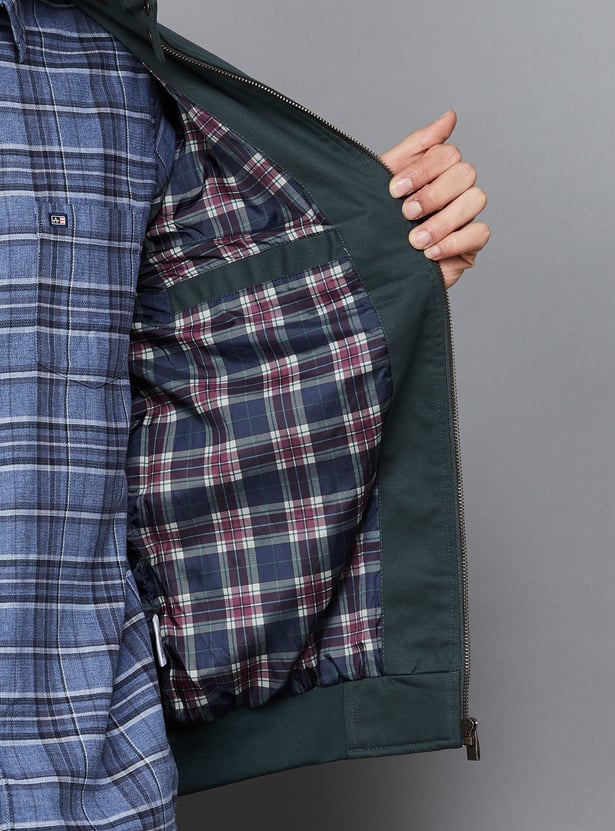 ALLEN SOLLY Solid Windcheater Jacket