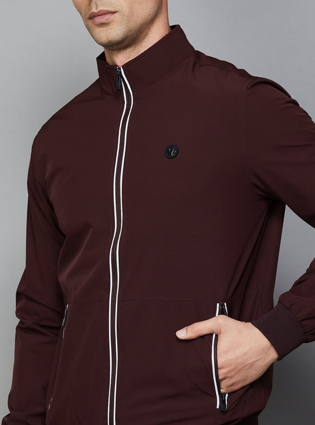 ALLEN SOLLY Solid Windcheater Jacket