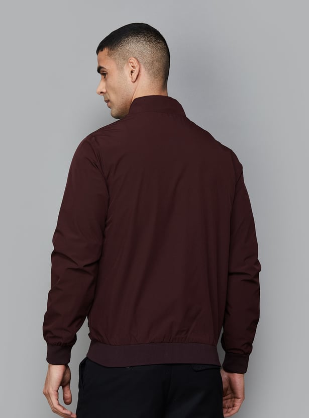 ALLEN SOLLY Solid Windcheater Jacket