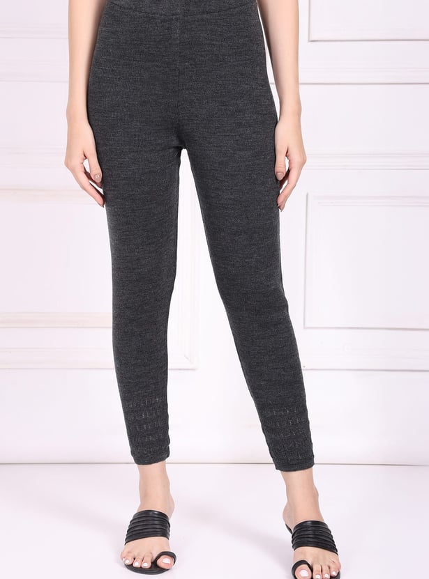W Heathered Knitted Crop Leggings