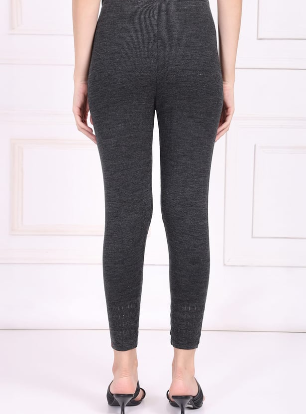 W Heathered Knitted Crop Leggings