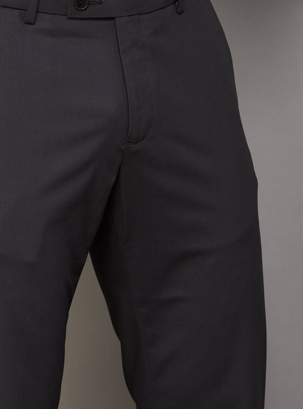 ARROW Solid Regular Fit Formal Trousers