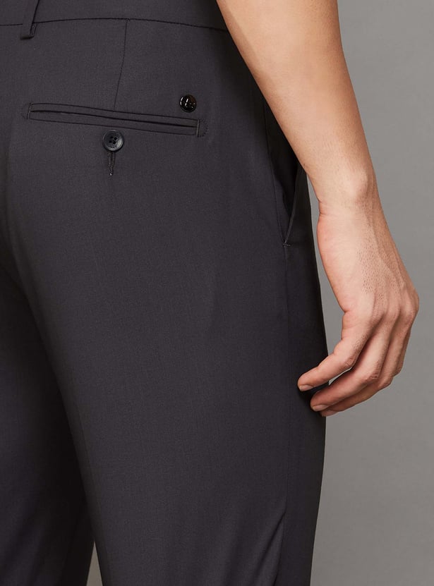 ARROW Solid Regular Fit Formal Trousers