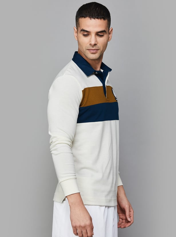 FAHRENHEIT Striped Polo T-shirt