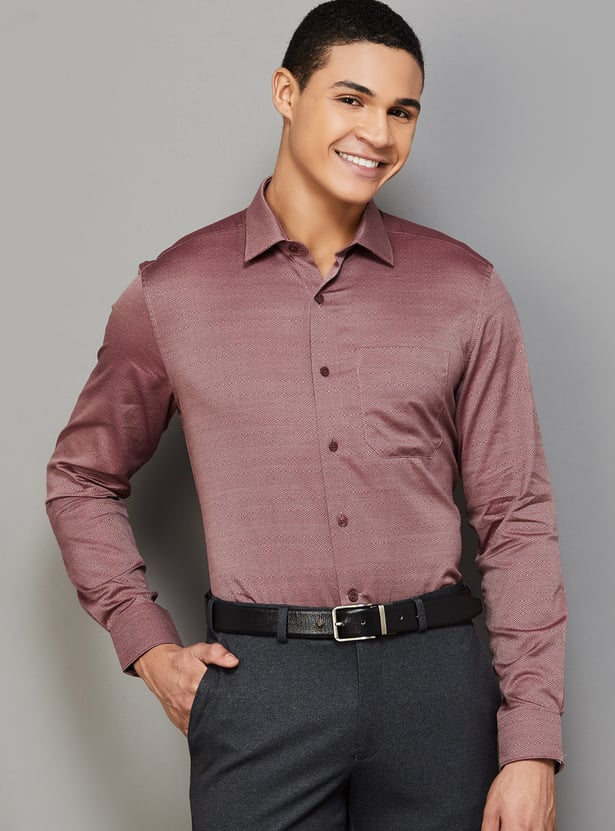 LOUIS PHILIPPE Patterned Regular Fit Formal Shirt