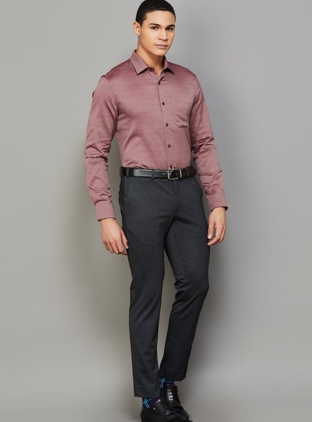 LOUIS PHILIPPE Patterned Regular Fit Formal Shirt