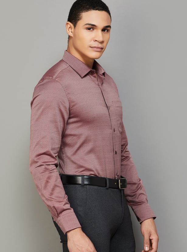 LOUIS PHILIPPE Patterned Regular Fit Formal Shirt