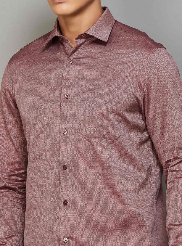 LOUIS PHILIPPE Patterned Regular Fit Formal Shirt