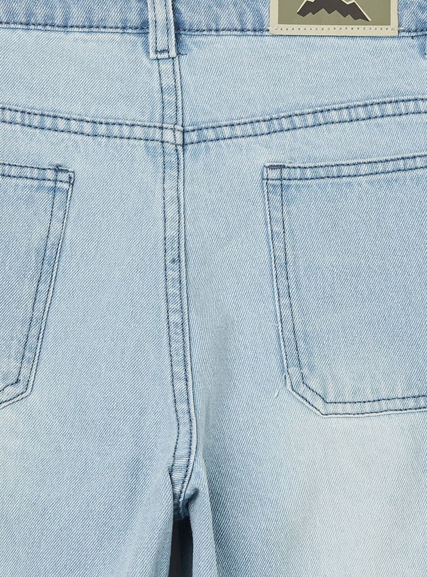 FAME FOREVER Boys Washed Cargo Jeans
