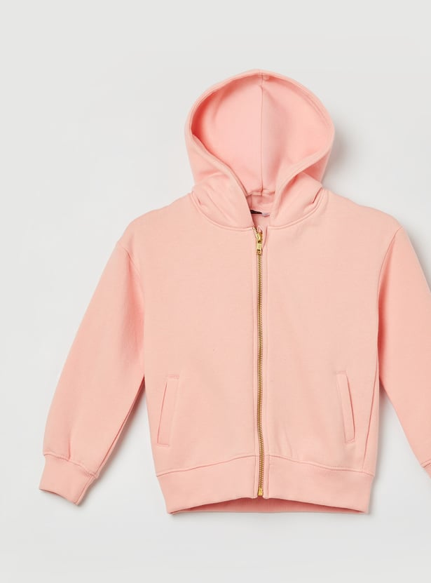 FAME FOREVER Girls Solid Hooded Sweatshirt