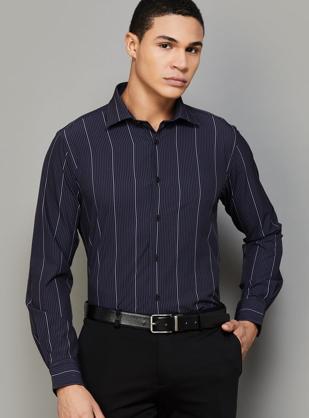 BLACKBERRYS Striped Slim Fit Formal Shirt