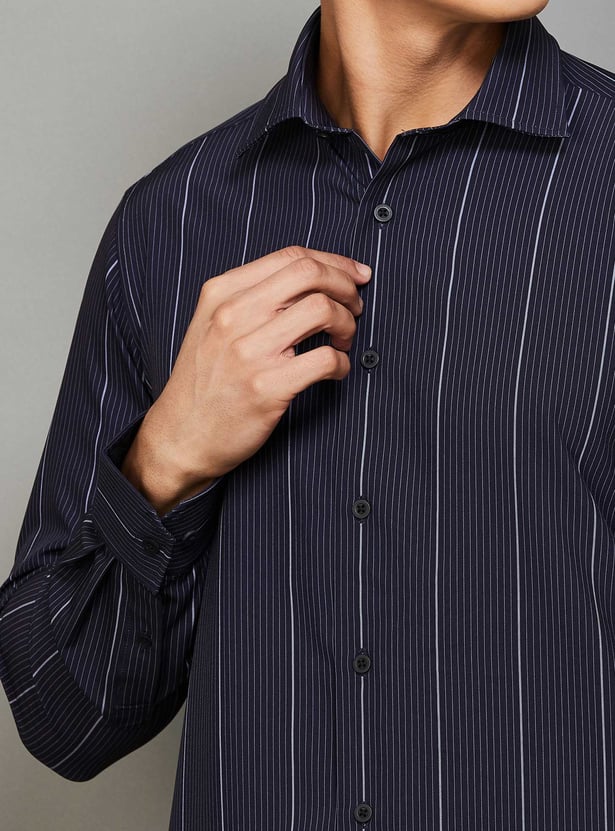 BLACKBERRYS Striped Slim Fit Formal Shirt