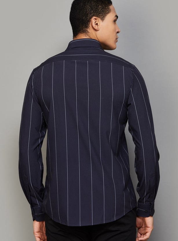 BLACKBERRYS Striped Slim Fit Formal Shirt