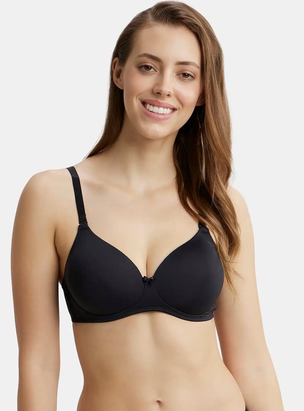 JOCKEY Solid Padded Non-Wired Balconette Bra