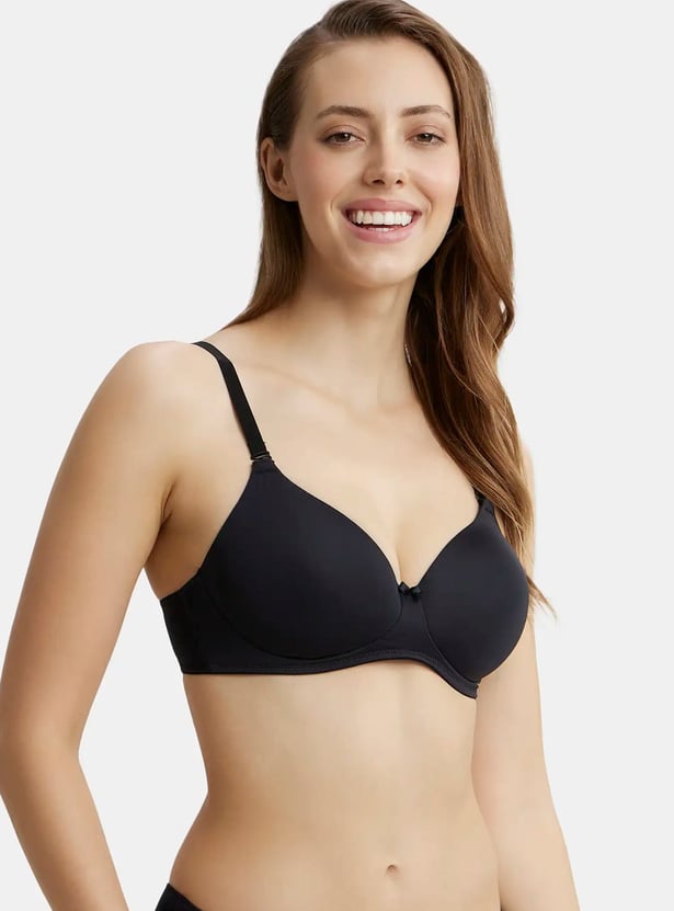 JOCKEY Solid Padded Non-Wired Balconette Bra