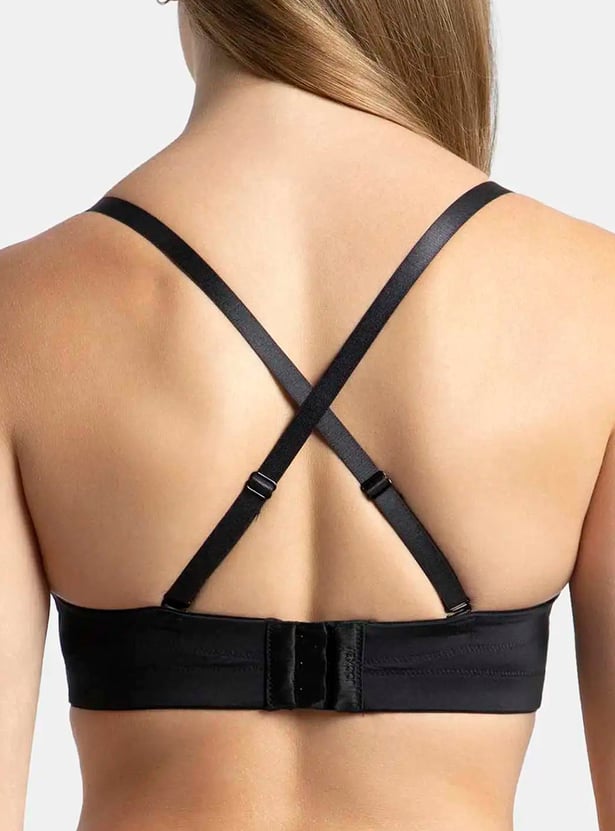 JOCKEY Solid Padded Non-Wired Seamed Balconette Bra