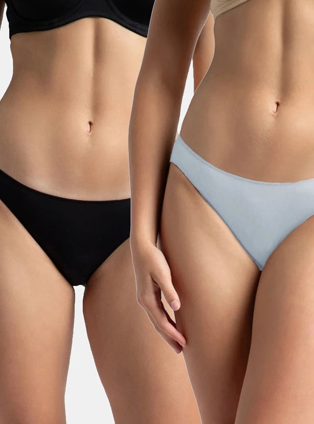JOCKEY Solid Hipster Panties - Pack of 2