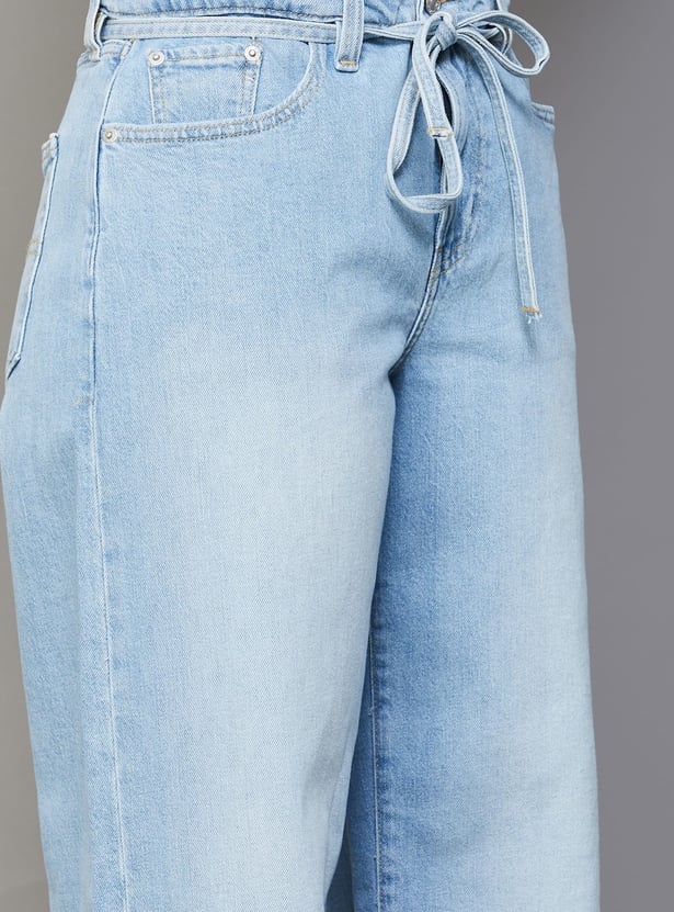 LEVI'S Stonewashed Wide-Leg Fit Jeans