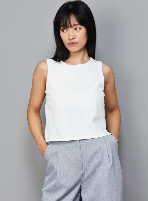 AND Solid Crop Top