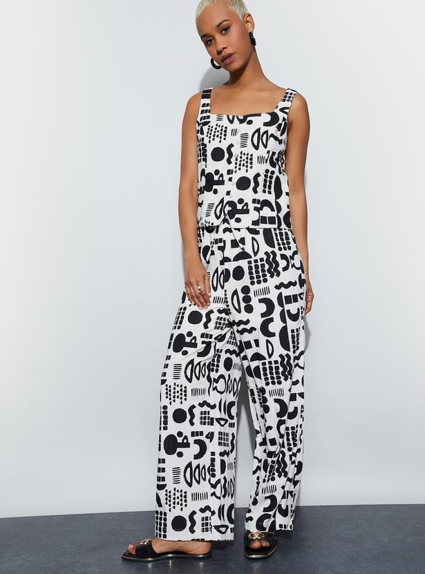 GINGER Abstract Print Top
